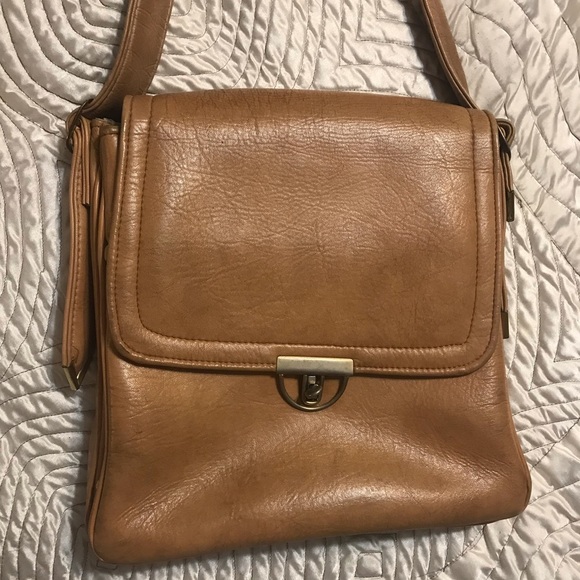 Vintage Handbags - Vintage vegan crossbody messenger bag
